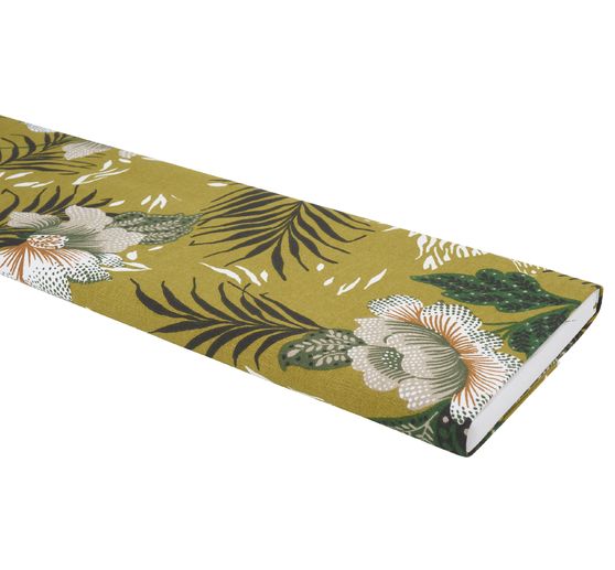 Tkanina półpanama "Zebra i kwiaty"