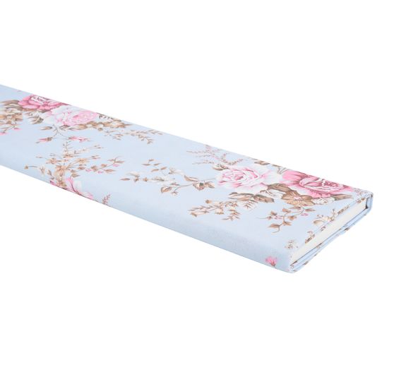 Motif fabric linen look "Scraper-Blue"