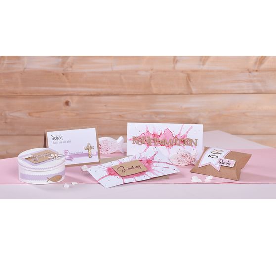 double cards with envelopes "Kraft paper", DIN A6, 50 pieces