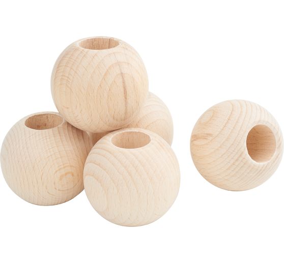 VBS Wooden balls with large hole "Ø 50 mm"