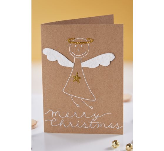 double cards with envelopes "Kraft paper", DIN A6, 50 pieces