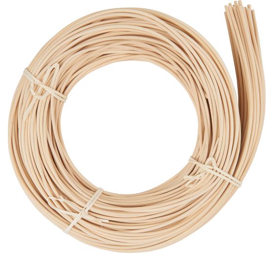 VBS Rattan naturalny, niebieska wstążka, Ø 4 mm