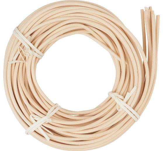 VBS Rattan naturalny, niebieska wstążka, Ø 4 mm