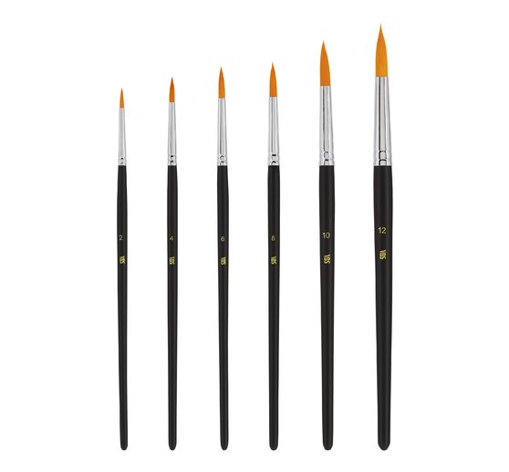 Okrągłe pędzle VBS "BASIC", zestaw 6 sztuk