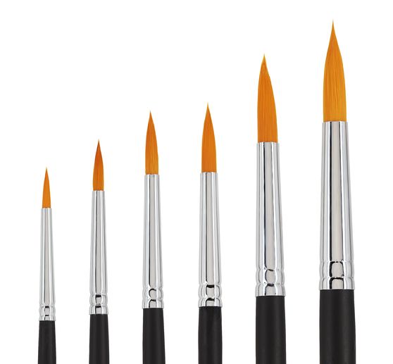 Okrągłe pędzle VBS "BASIC", zestaw 6 sztuk