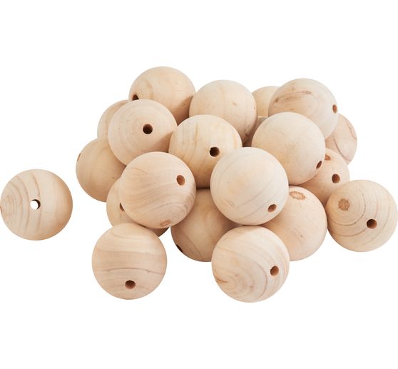 Drewniane kule VBS nawiercone na wylot