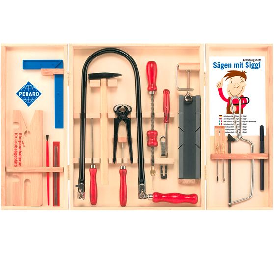 Fretsaw tool cabinet, 18 pcs.