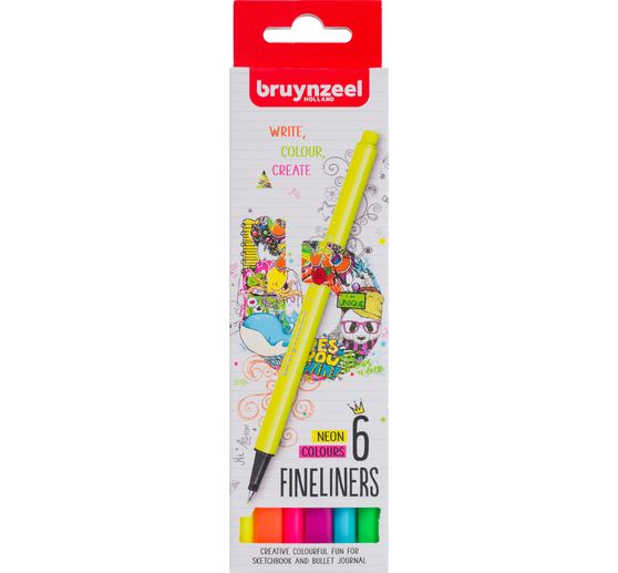 Bruynzeel Fineliners-Set, 6 pcs.