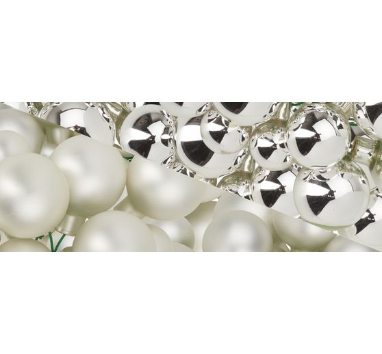 Szklane bombki choinkowe na drucie