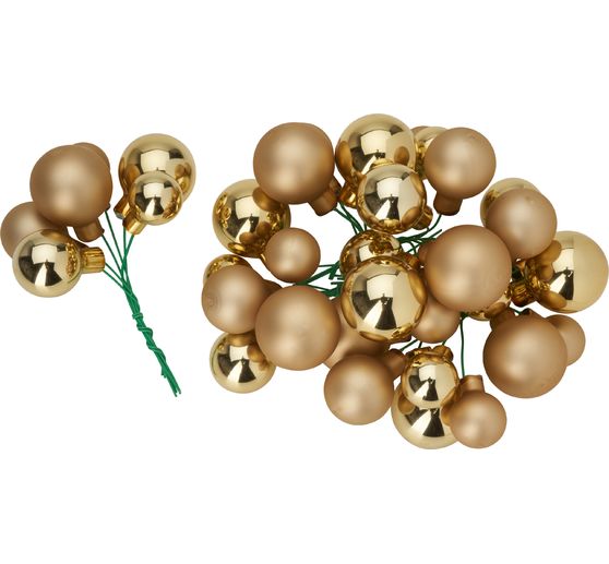 Szklane bombki choinkowe na drucie