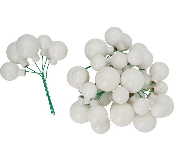 Szklane bombki choinkowe na drucie