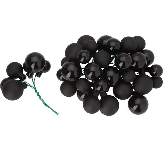 Szklane bombki choinkowe na drucie