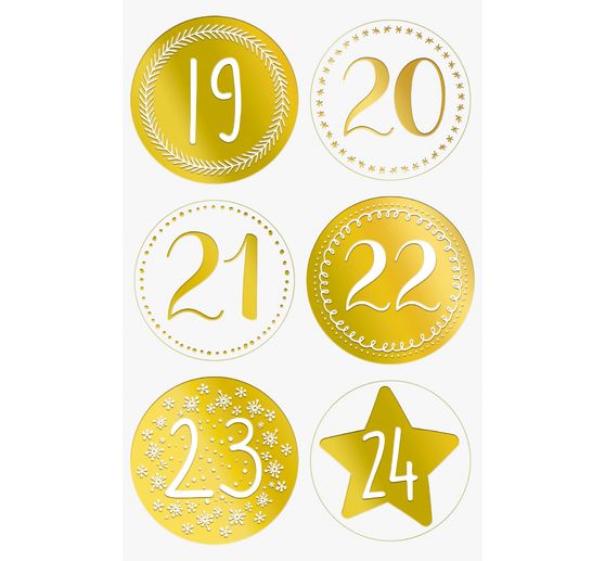 Advent calendar set "Golden dots"