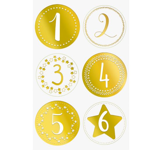 Advent calendar set "Golden dots"