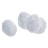 VBS artificial fur ball "Oval small", 4 pieces White
