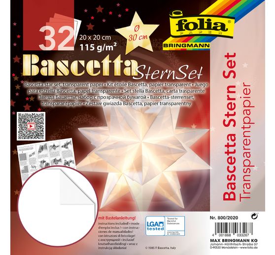 Bascetta star set "Vellum paper", white