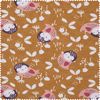 Jersey fabric "Owl Santal" Sandalwood