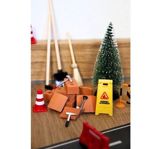VBS Miniature fir tree, set of 16, snowed