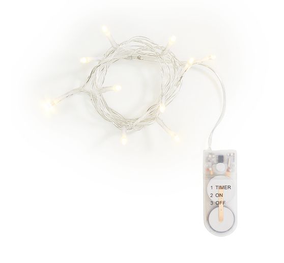 VBS Mini LED light chain, with timer, with button cells