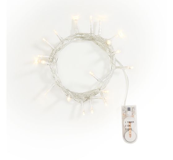 VBS Mini LED light chain, with timer, with button cells