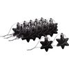 Christmas stars made of plastic Black