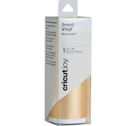 Samoprzylepna folia winylowa Cricut Joy - błyszcząca "Smart Vinyl - Permanent", 13,9 x 121,9 cm