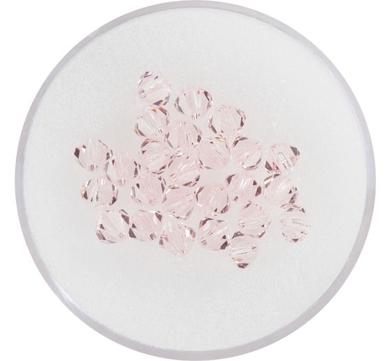 Glass cut glitter beads, 4 mm