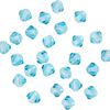 Glass cut glitter beads, 4 mm Aqua