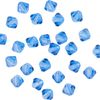 Glass cut glitter beads, 4 mm Sapphire