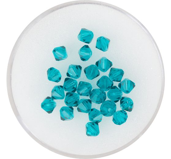 Glass cut glitter beads, 4 mm