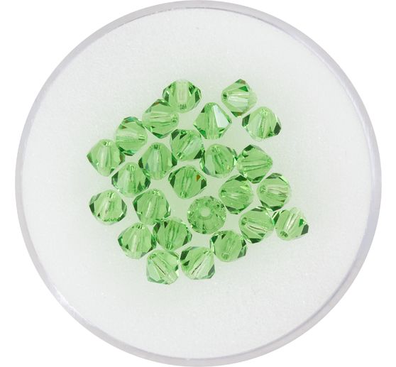 Glass cut glitter beads, 4 mm