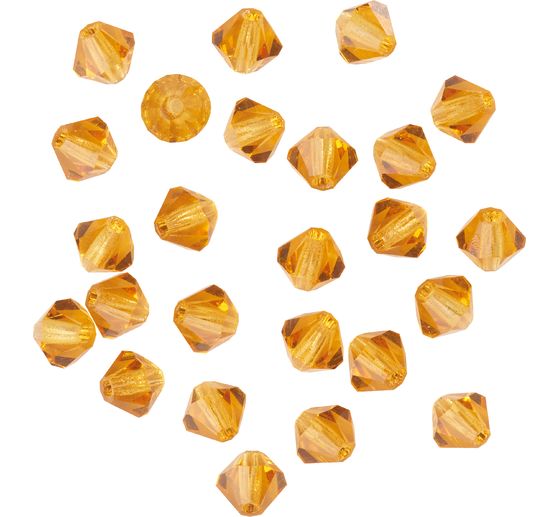 Glass cut glitter beads, 4 mm