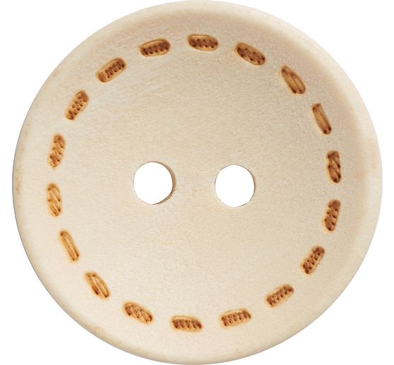 VBS Wooden buttons "Sewing stroke", 100 pieces