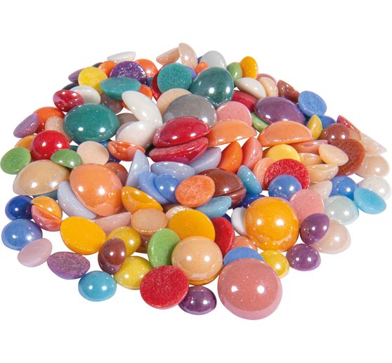 Szklane kamyki mozaikowe "Diamond", kolorowa mieszanka, ok. 180 g