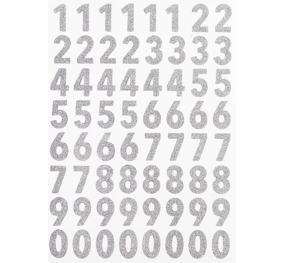 Naklejki brokatowe "Numbers"
