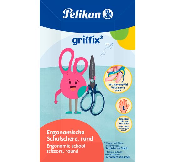Pelikan School scissors "Griffix", round