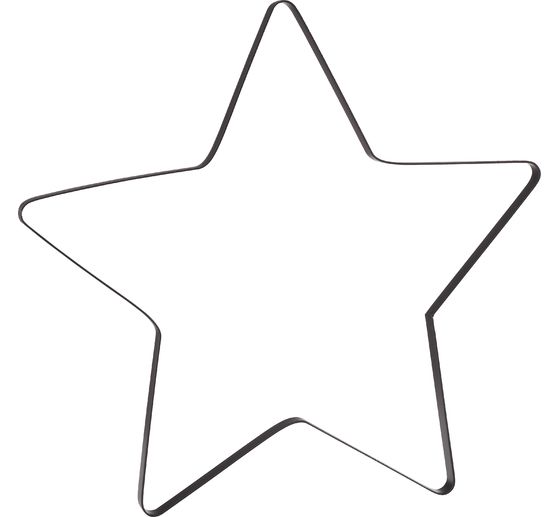 Metal ring star "Auri", black