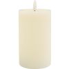 LED real wax candle "12.5 x 7.5 cm", with timer Cream