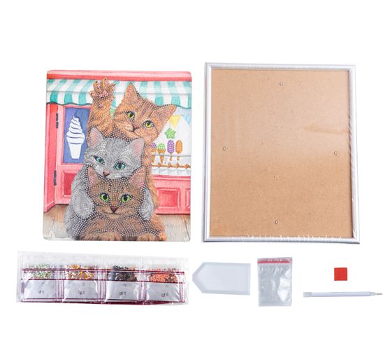 Diamentowy obraz "Kryształowa sztuka w ramie obrazu"