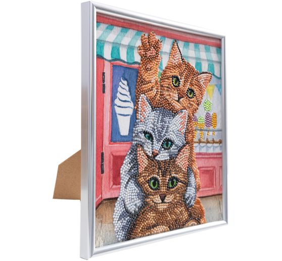 Diamentowy obraz "Kryształowa sztuka w ramie obrazu"