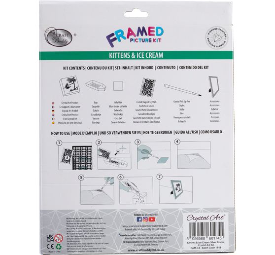 Diamentowy obraz "Kryształowa sztuka w ramie obrazu"