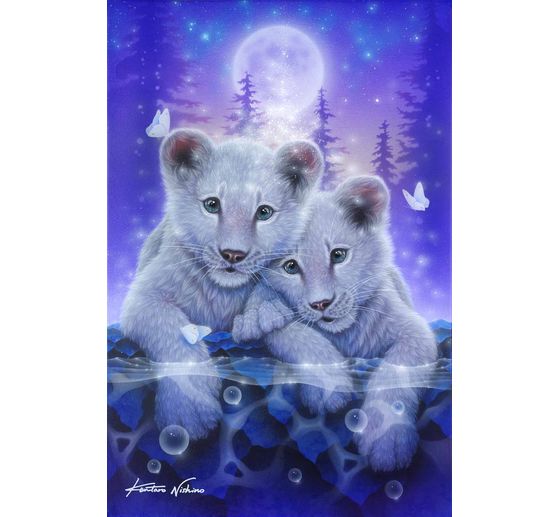 Diamentowy obraz "Kryształowa sztuka w ramie obrazu"