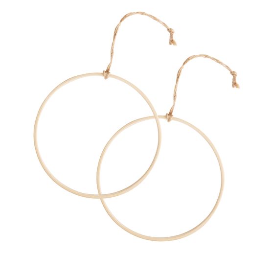 VBS Drewniany pierścień z sizalowym paskiem do zawieszania