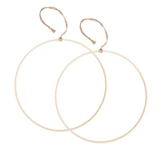 VBS Drewniany pierścień z sizalowym paskiem do zawieszania