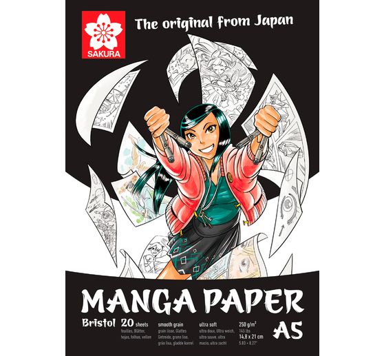 Sakura Manga paper, 20 sheets, 250 g/m²