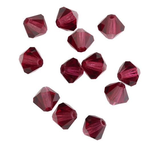 Glass cut glitter beads, 6 mm