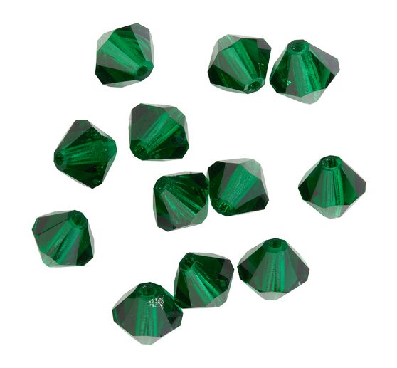 Glass cut glitter beads, 6 mm