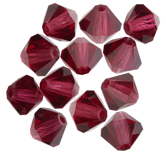 Glass cut glitter beads, 6 mm