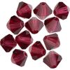 Glass cut glitter beads, 6 mm Fuchsia