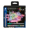 Pisak pigmentowy STAEDTLER, zestaw 12 sztuk Pastel Colours